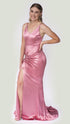 Camille Pink Satin Dress