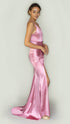 Camille Pink Satin Dress