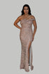 Emily Beige Pink Sequin Dress