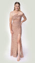 Emily Beige Pink Sequin Dress