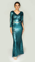 Maya Green Sequin Dress