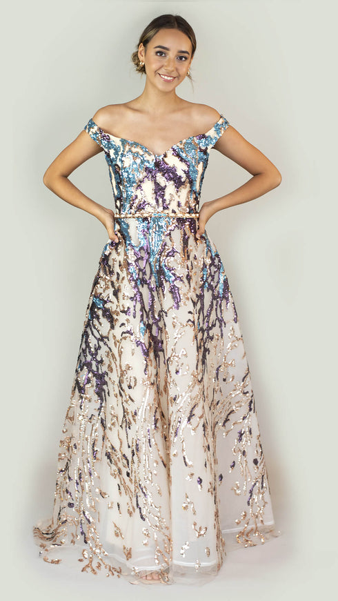 Naomi Multi Colour Sequin Dress