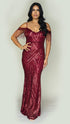 Sophia Red Sequin Dress