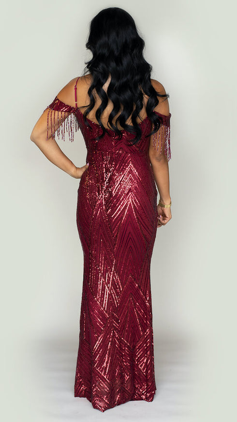 Sophia Red Sequin Dress