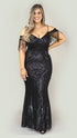 Valentina Black Sequin Dress