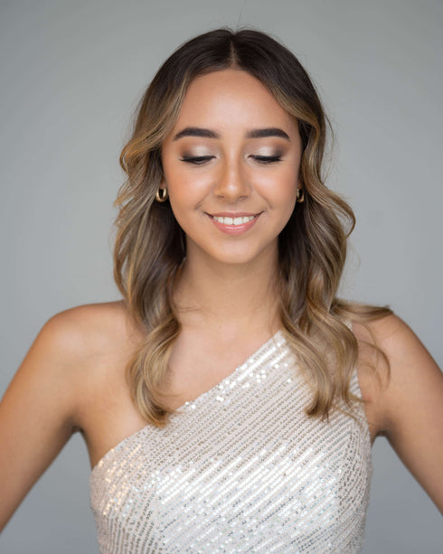 Sabine One Shoulder Sequin Cut Out Mermaid Formal Dress