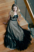 arabella black tulle dress