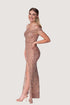 Emily Beige Pink Sequin Dress