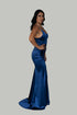 Camille Blue Satin Dress