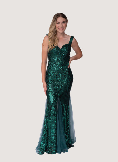 Jessica Green Sequin Dress