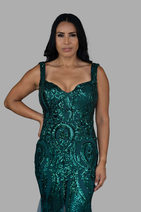 Jessica Green Sequin Dress