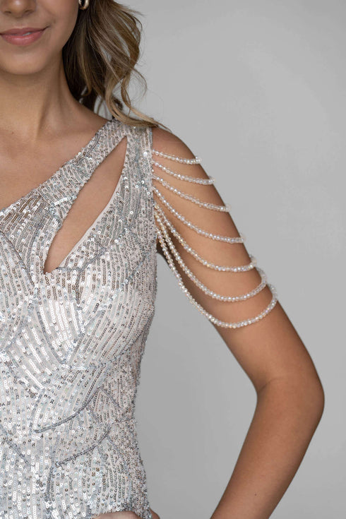 Paris Silver Sequin Dress