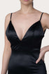 Zia Black Satin Dress