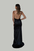 Zia Black Satin Dress