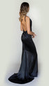 Zia Black Satin Dress