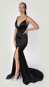 Zia Black Satin Dress